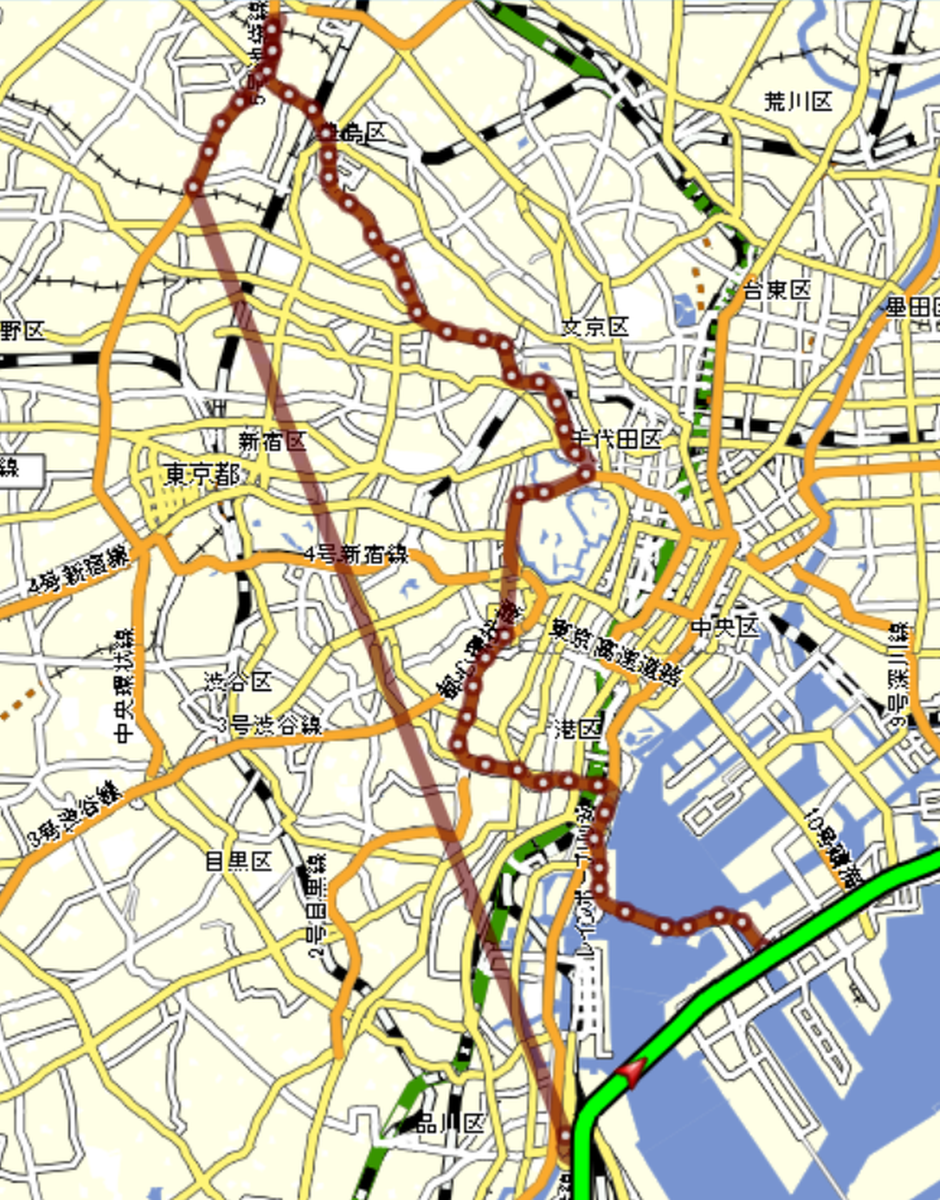 湾岸線から池袋へミスルート