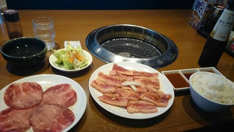 焼肉とノンアルコールビールを
