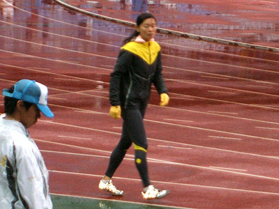 走り幅跳びでの池田久美子