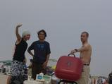 海辺でBBQ