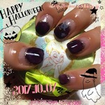 Helloweenネイル★変形フレンチ