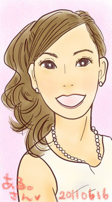 みみさんに描いて頂いた似顔絵