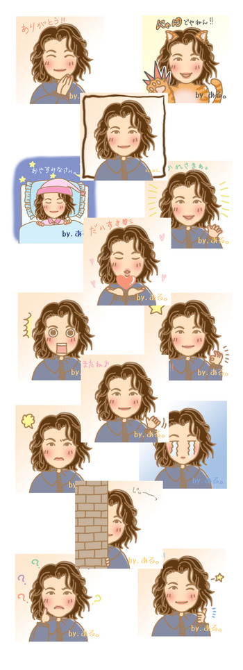 H様ご依頼 似顔絵スタンプ