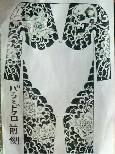 ドクロと薔薇 前側