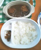 ホタテカツカレー&飯