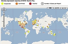 swineflu map