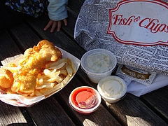 サウサリートでFish and Chips(海老入り) サウサリートでFish and Chips(海老入り)
