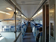 アムトラックの車内