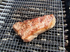 ステーキ肉、どーん