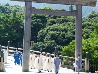 宇治橋修造起工式 参進
