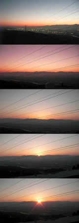 10月28日のご来光の連続写真