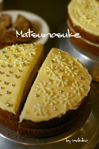 20111214Snowflake Christmas cake