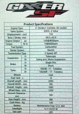 suzuki-gixxer-sf-specifications