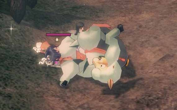 アルパカを抱えたまま転倒