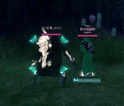 白く変異したクマ