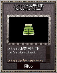 ストライプ水着(男性用)
