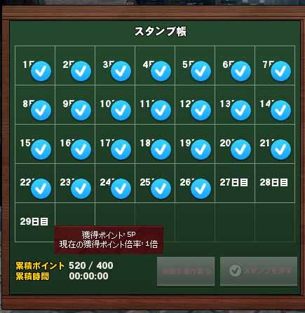 スタンプ帳押し忘れww