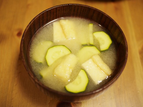 ズッキーニのお味噌汁