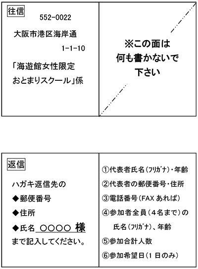 「海遊館女性限定おとまりスクール」係