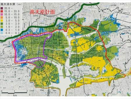高知市浸水予想図