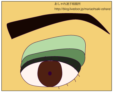 横割りメイク