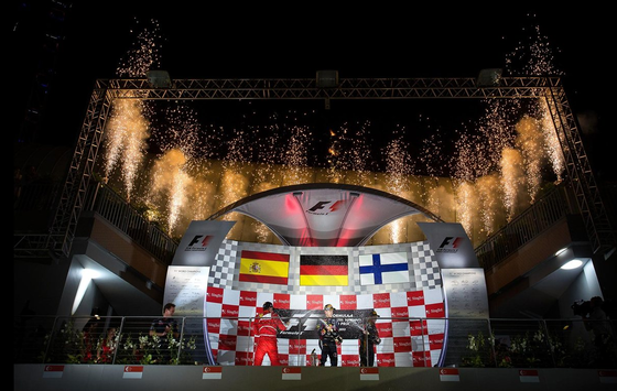 2013年F1シンガポールGP表彰式