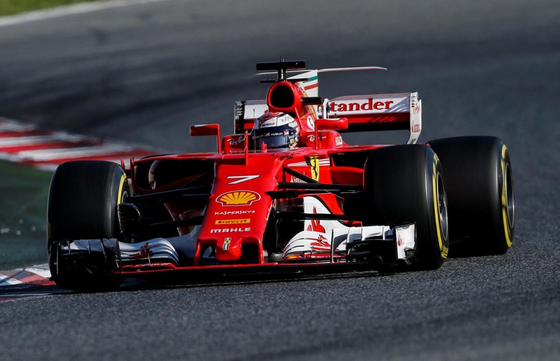 <br>
キミ・ライコネン(フェラーリ)バルセロナF1テスト2017年3月