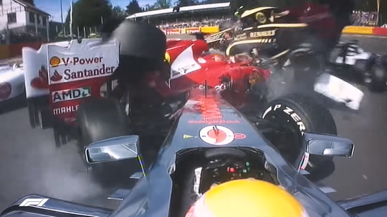 2012年F1ベルギーGP オープニングラップでのクラッシュ