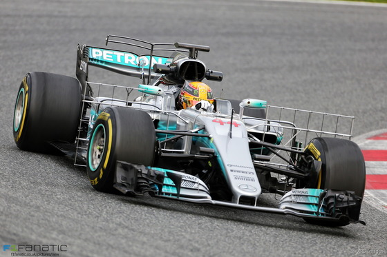 ルイス・ハミルトン(メルセデスF1 W08)F1テスト