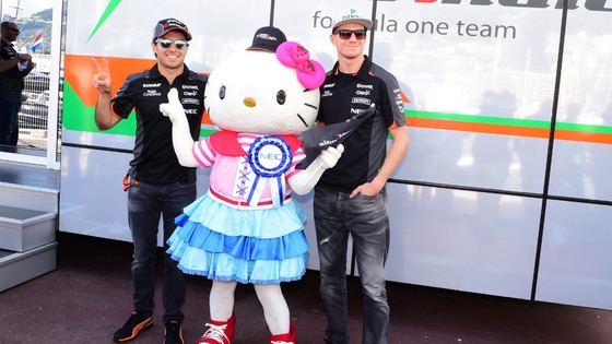 セルジオ・ペレスとニコ・ヒュルケンベルグ(フォース・インディア)、2016年F1日本GP