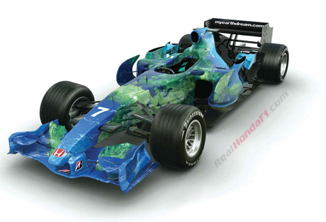ホンダ製ポスター RA107 2007年 第3期にて初めてのアースカラー