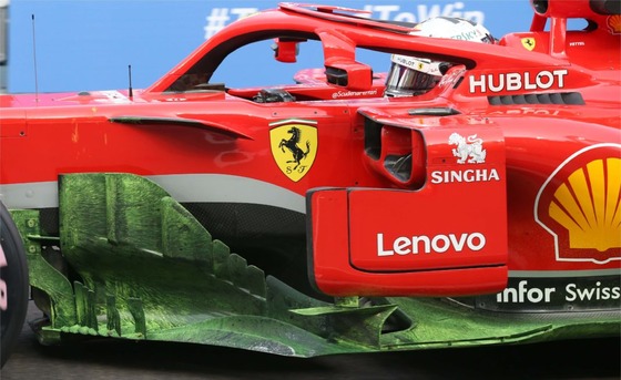 フェラーリSF71Hのバージボードに使われたフロービズ - 2018年シンガポールGP