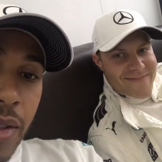 ルイス・ハミルトンとヴァルテリ・ボタス(メルセデス)