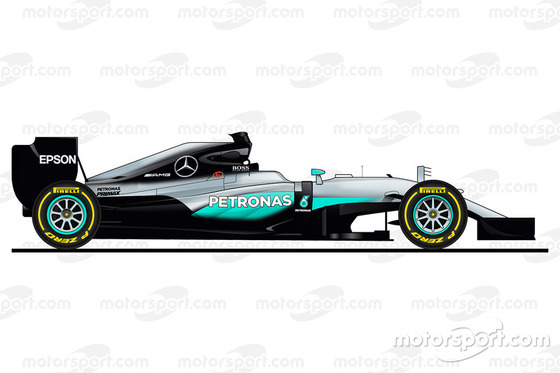 メルセデスF1 W07ハイブリットのイラスト