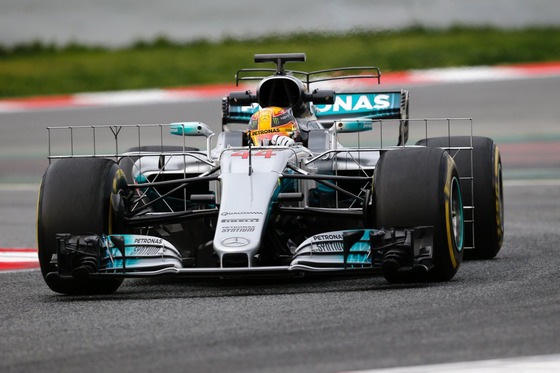 ルイス・ハミルトン(メルセデス)バルセロナF1テスト(2月28日)
