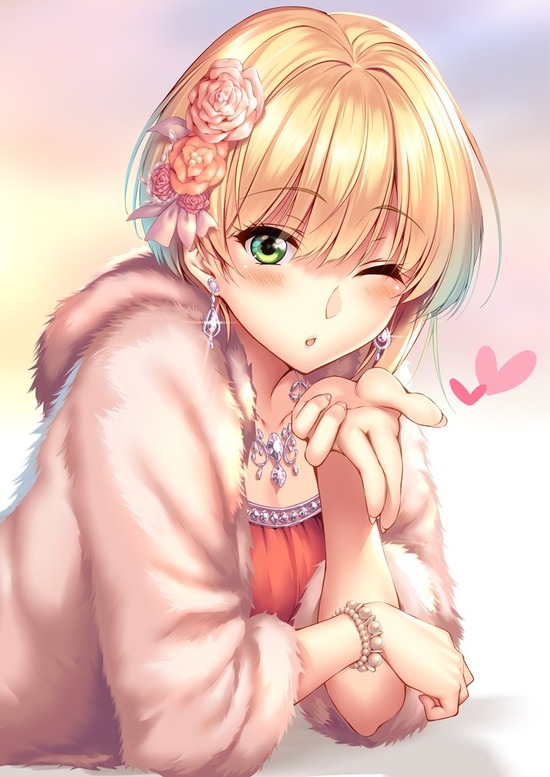 【２次】ウインクしてる可愛い女の子の二次画像【非エロ】