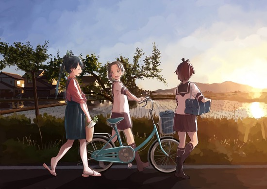 【２次】朝焼け空、夕焼け空が綺麗な二次画像　その３【非エロ】
