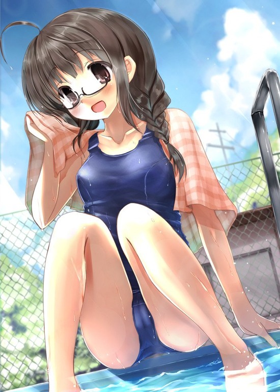 【２次】スク水姿が眩しくて可愛い女の子の二次エロ画像　その１１【スク水】