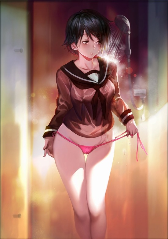【２次】ただの紐なのにすごくエロい紐パン姿の女の子の二次画像　その５【下着】