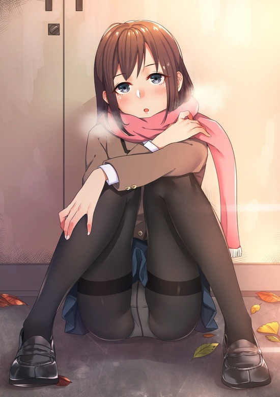 【２次】足をスリスリしたくなるストッキング姿の美少女二次エロ画像　その１１【ストッキング】