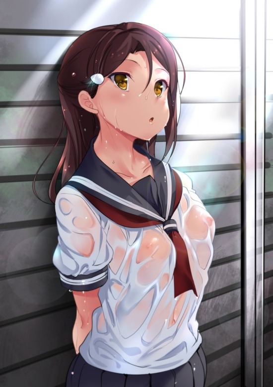 【２次】服や下着が透けてエッチな事になっちゃってる女の子の二次エロ画像　その６【透け透け】