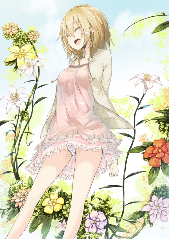 【２次】花と一緒に描かれている可愛い女の子の二次画像　その２【非エロ】