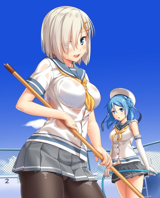 【２次】服ごしに下着やえっちぃ部分が透けて見えちゃってる女の子の二次エロ画像　その５【透け透け】