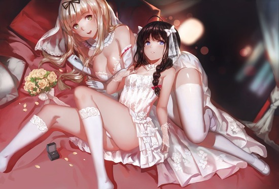 【２次】ウェディングドレス姿の女の子の二次エロ画像　その６【ウェディングドレス】
