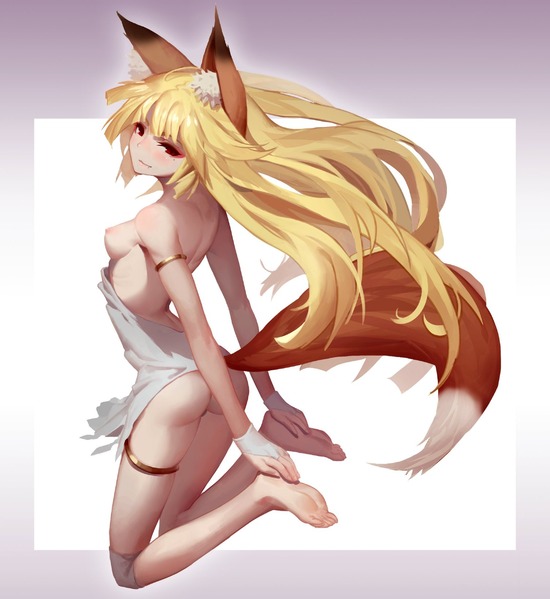 【２次】とんがった耳とモフモフ尻尾がたまらない狐耳っ娘の二次エロ画像　その２【狐耳っ娘】