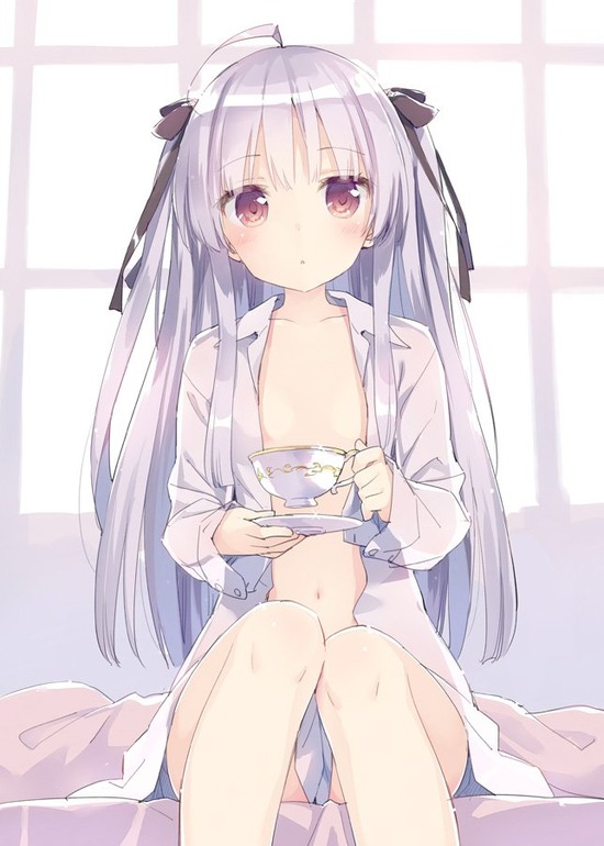 【２次】全裸よりもエロい裸ワイシャツ姿の女の子の二次画像【裸Ｙシャツ】