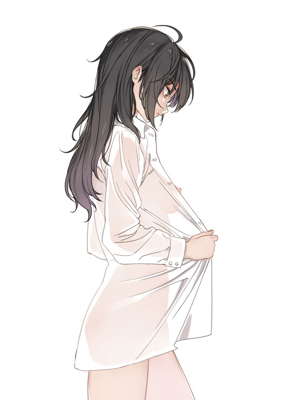 【２次】全裸よりもエロい裸ワイシャツ姿の女の子の二次画像　その６【裸Ｙシャツ】