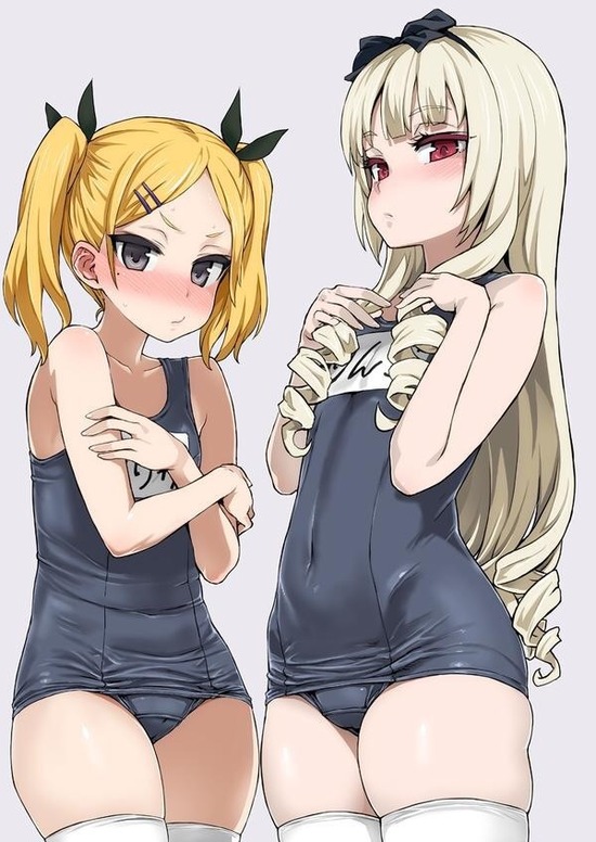 【２次】スク水姿が眩しくて可愛い女の子の二次エロ画像　その１０【スク水】
