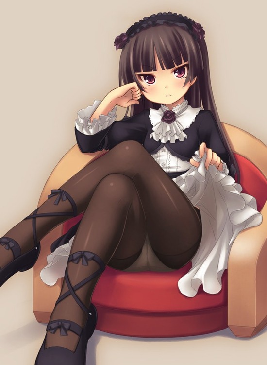 【２次】足をスリスリしたくなるストッキング姿の美少女二次エロ画像　その１２【ストッキング】