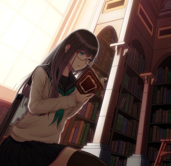 【２次】本を読んでる知的で可愛い女の子の二次画像【非エロ】